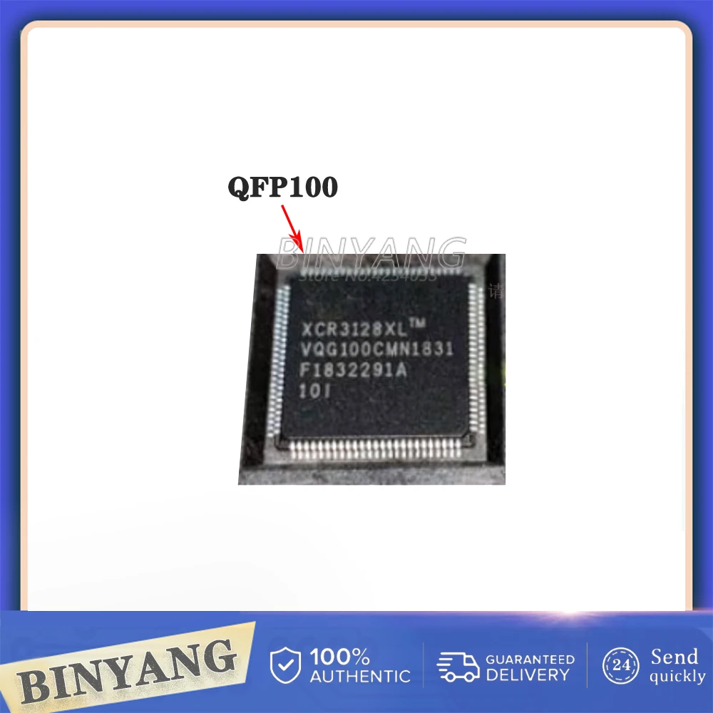 1PCS/lot XCR3128XL-10VQ100I QFP100 XCR3128 100% new imported original IC Chips Fast delivery