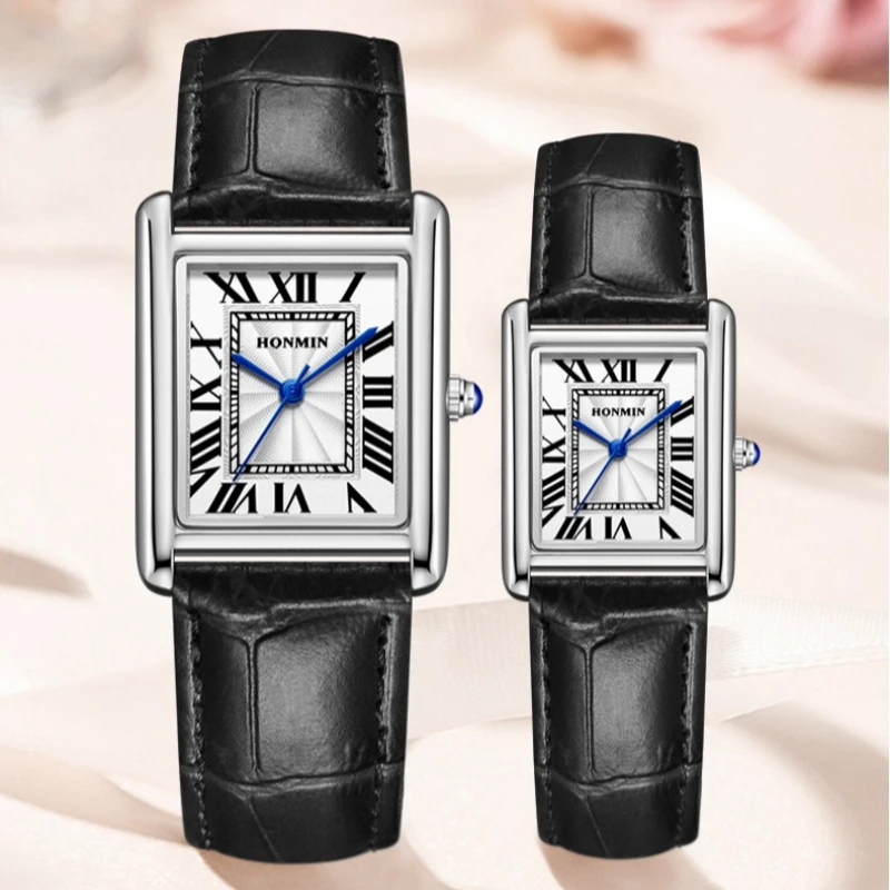 

Exquisite Watches for Women Men Fashion Leather Strap Waterproof Quartz Wristwatches Couple's Watch Gifts Drop Shipping Relogios