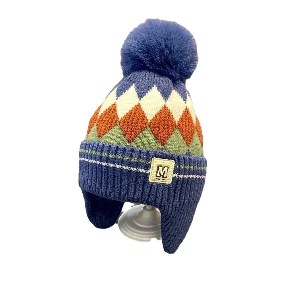 

New Warm Knitted Hat Windproof Coldproof Pullover Cap Beanie Hat Baby