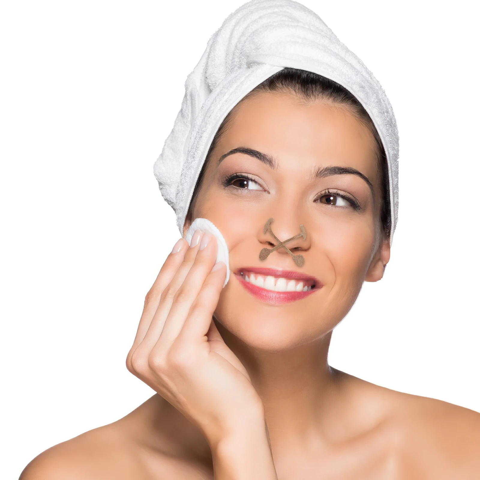 

10Pcs Wing of Nose Strips Elastic Shaping Devices for Nose Contouring Easy Application Soft Fabric Long-Lasting Adhesive Beauty