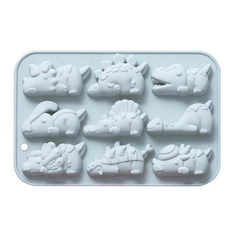 Dinosaur Silicone Candy Mold DIY Cute Dinosaur 9 Cavity Silicone Molds DIY Cute Dinosaur Chocolate Jello Molds Dinosaur Cake