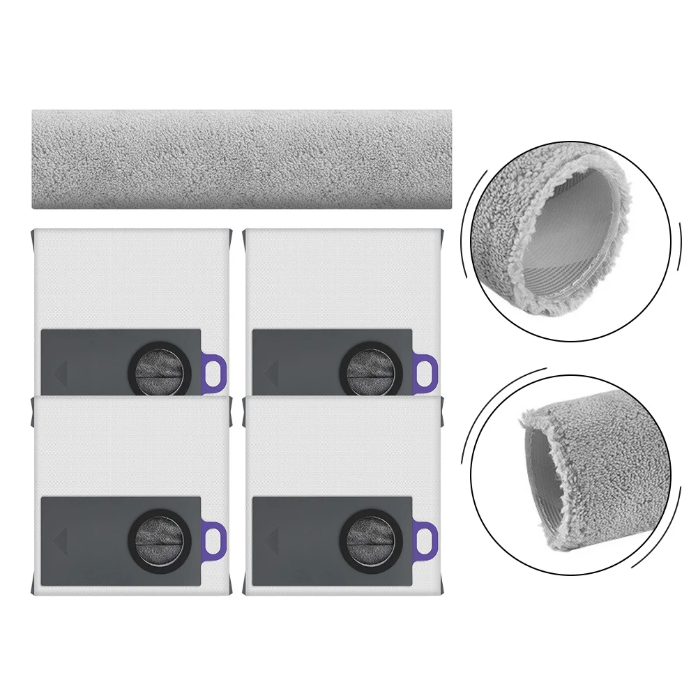 Mop Cloth Dust Bag Compatible For NARWAL Flow 2 Robot Vacuum And Mop Robot Vacuum Spare Parts Main Side Brushes Track Mop