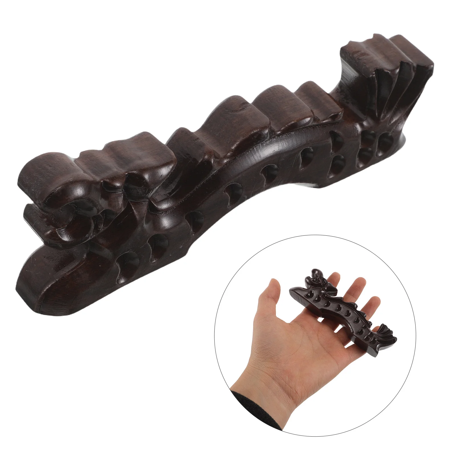 

2Pcs Handcrafted Dragon Style Wood Brush Holder for Calligraphy Pens and Painting Brushes Artist Desk Stand Watercolor Tool Rest