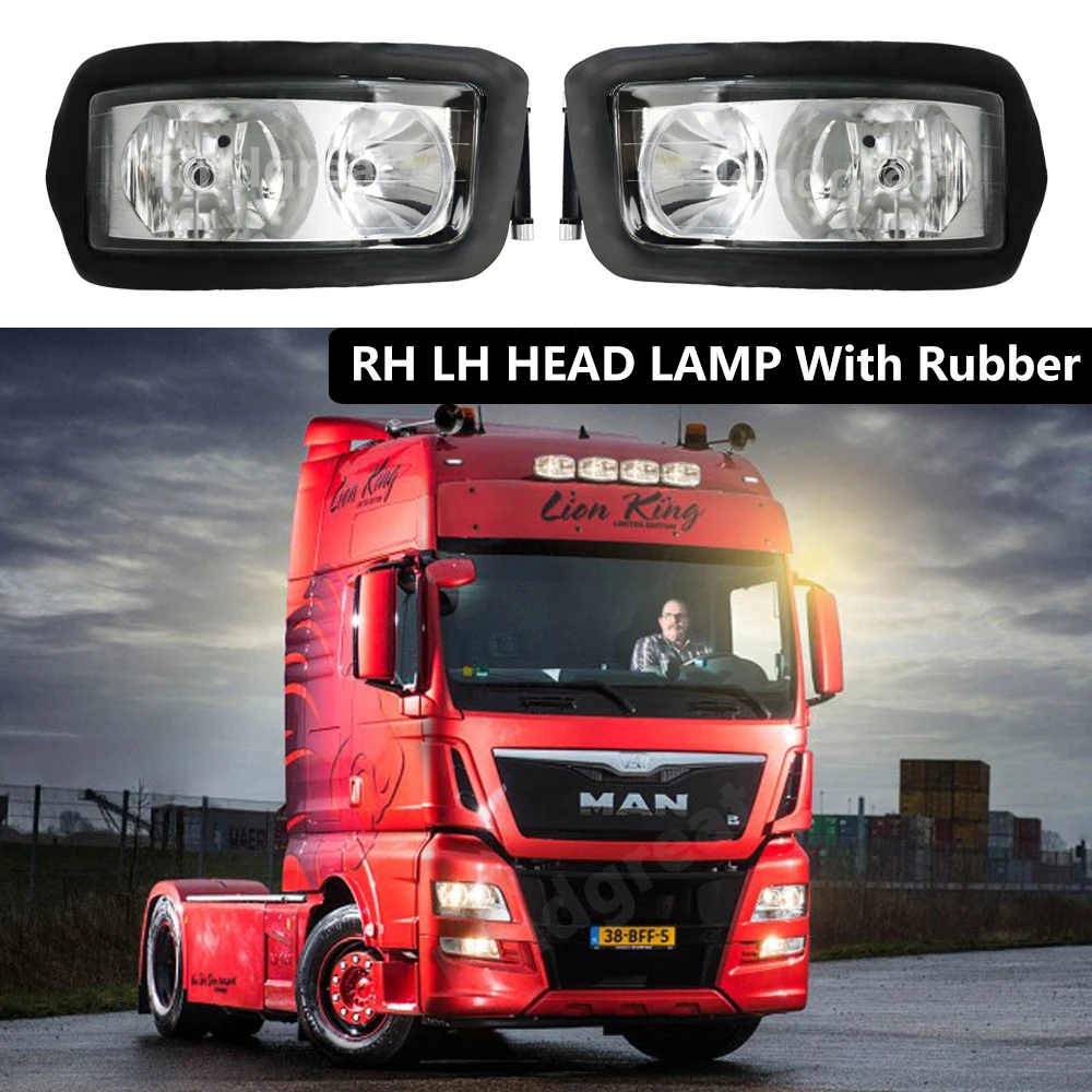 1PCS High Quality Headlight Head Lamp Electric For MAN TGA Truck Parts 81251016421 RH 81251016420 LH