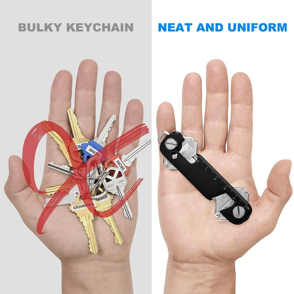 Men Gadgets Keychain Holder for Car Keys Key Organizer Wallet Compact KeySmart EDC Bottle Opener boyfriend gift Key Chain