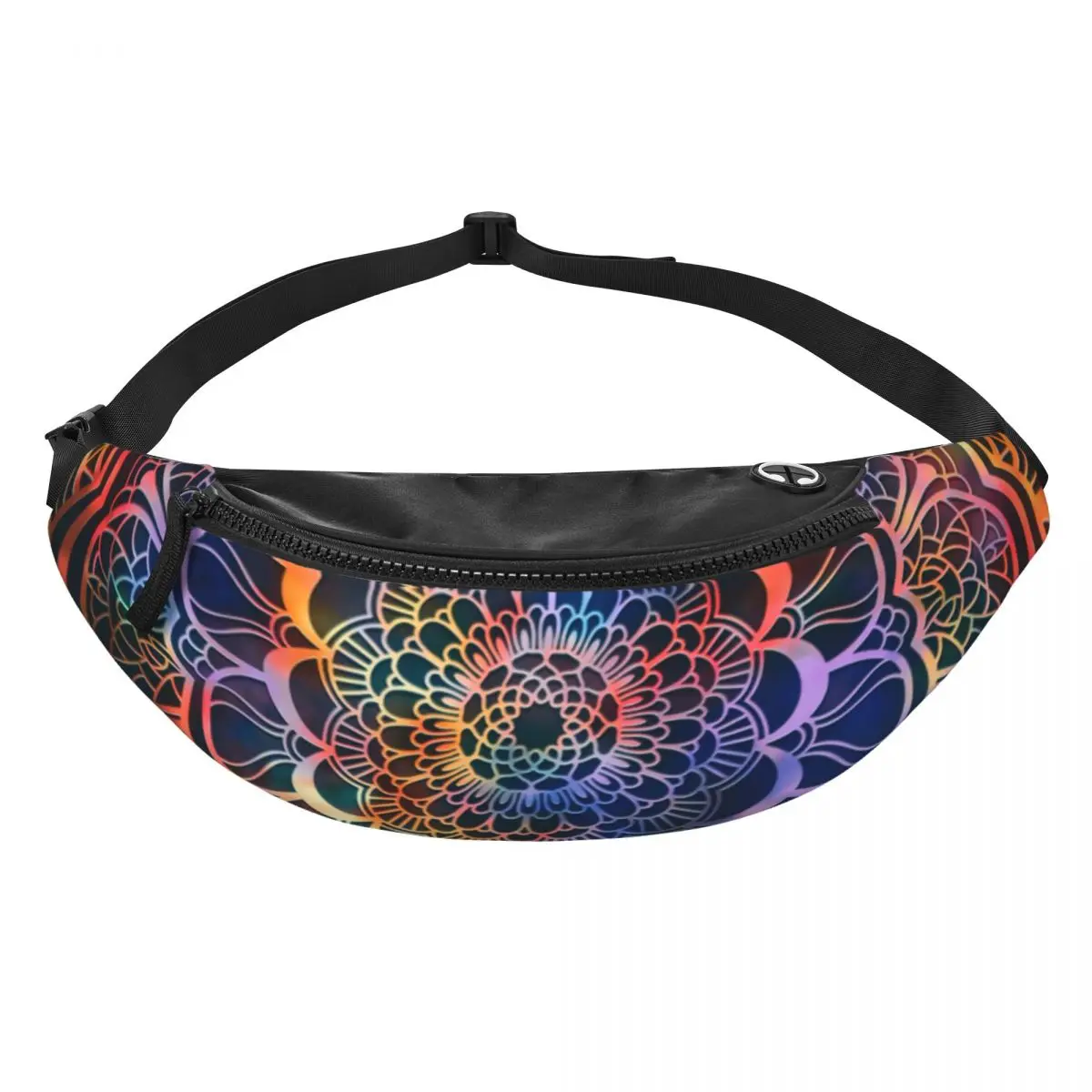 Custom Bohemia Ethnic Mandala Flower Pattern Fanny Bag Customized Crossbody Waist Pack Men Women Travel Hiking Phone Money Pouch