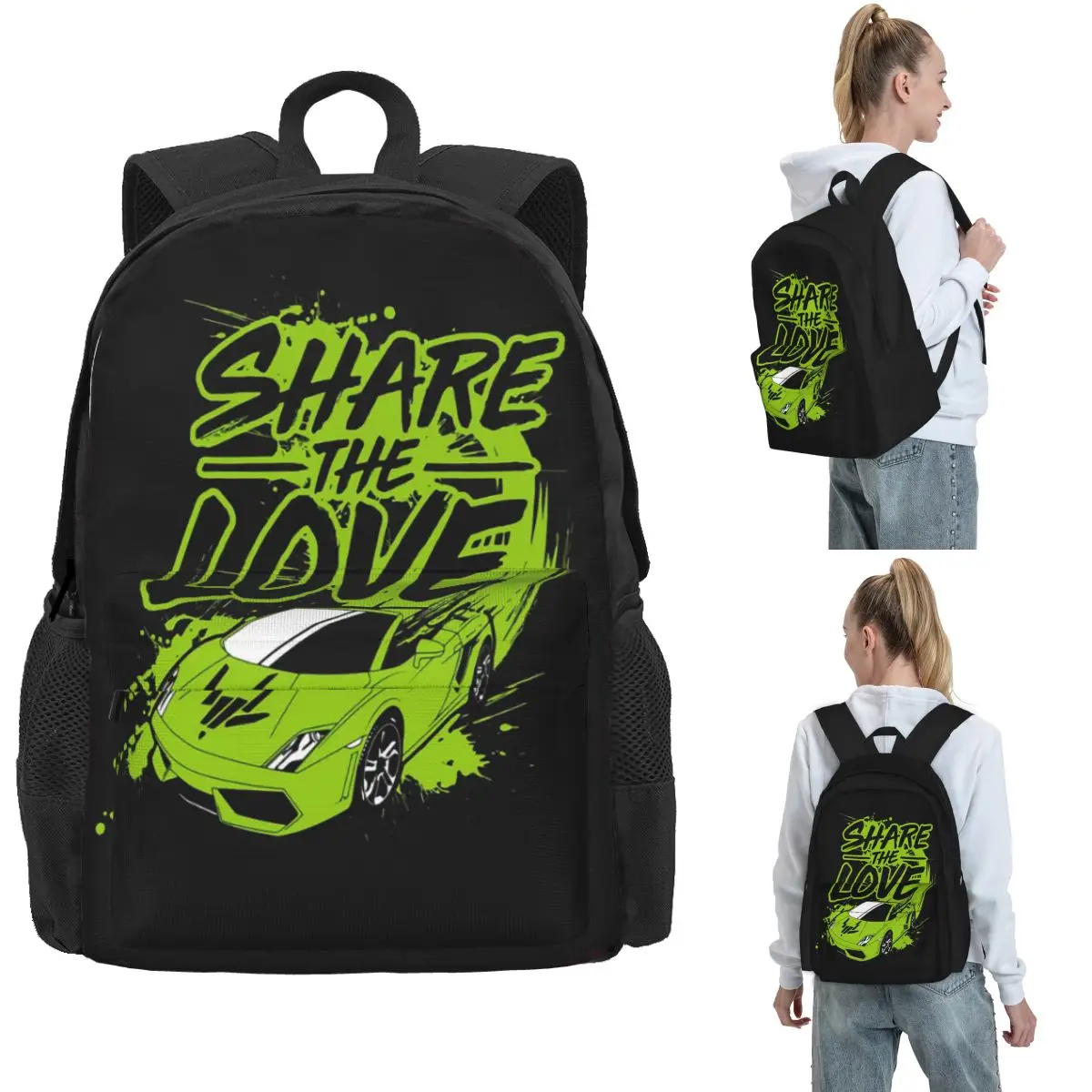 

Рюкзаки Youth Share The Love для мальчиков и девочек, сумка для книг, детские школьные сумки большой вместимости, рюкзак для ноутбука, сумка на плечо