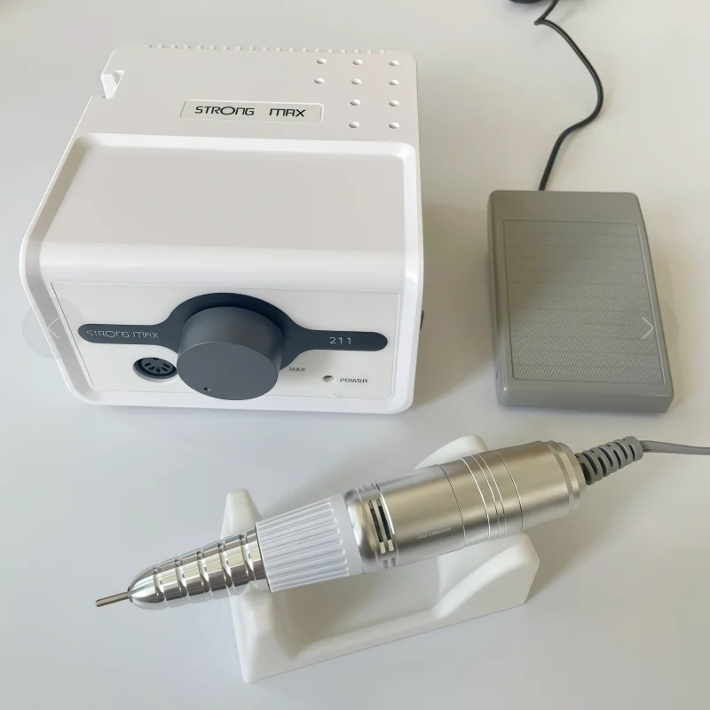 Professional Nail Drill Machine STRONG 211 Micro Host + 35K 40K 45K STRONG210 102L 105L H200 Electric Handle Nail File Equipment