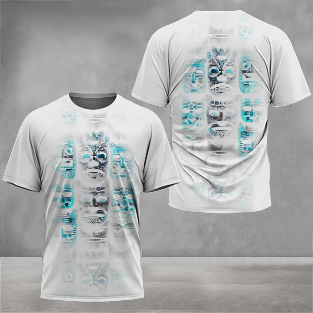 

3D Pattern T-shirt Summer Fashion Short Sleeve Men's 3D Printed T-shirt Casual Harajuku T-shirt