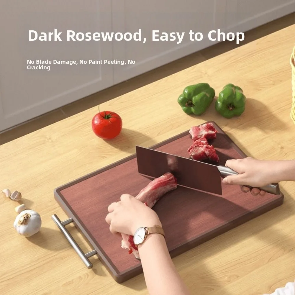 

Anti-Bacterial Double-sided Cutting Board Anti-Mold with Handle Wood Chopping Board Multi-Functional Rust Proof