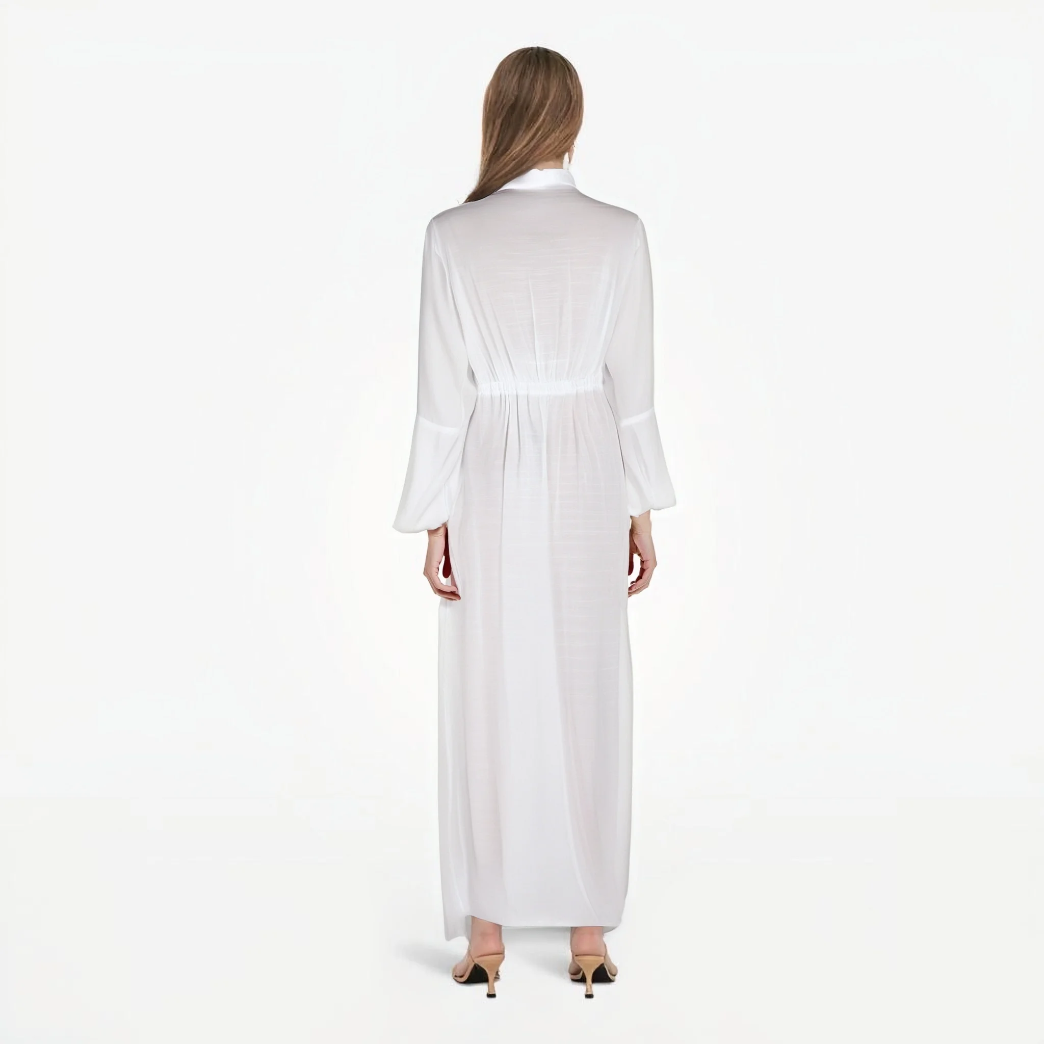 2025 ใหม่Kimono Oneชิ้นบิกินี่Cover Upสําหรับผู้หญิงฤดูร้อนAnti-Sun Sarongชุดชายหาดยาวเปิดด้านหน้าว่ายน้ํา-Up