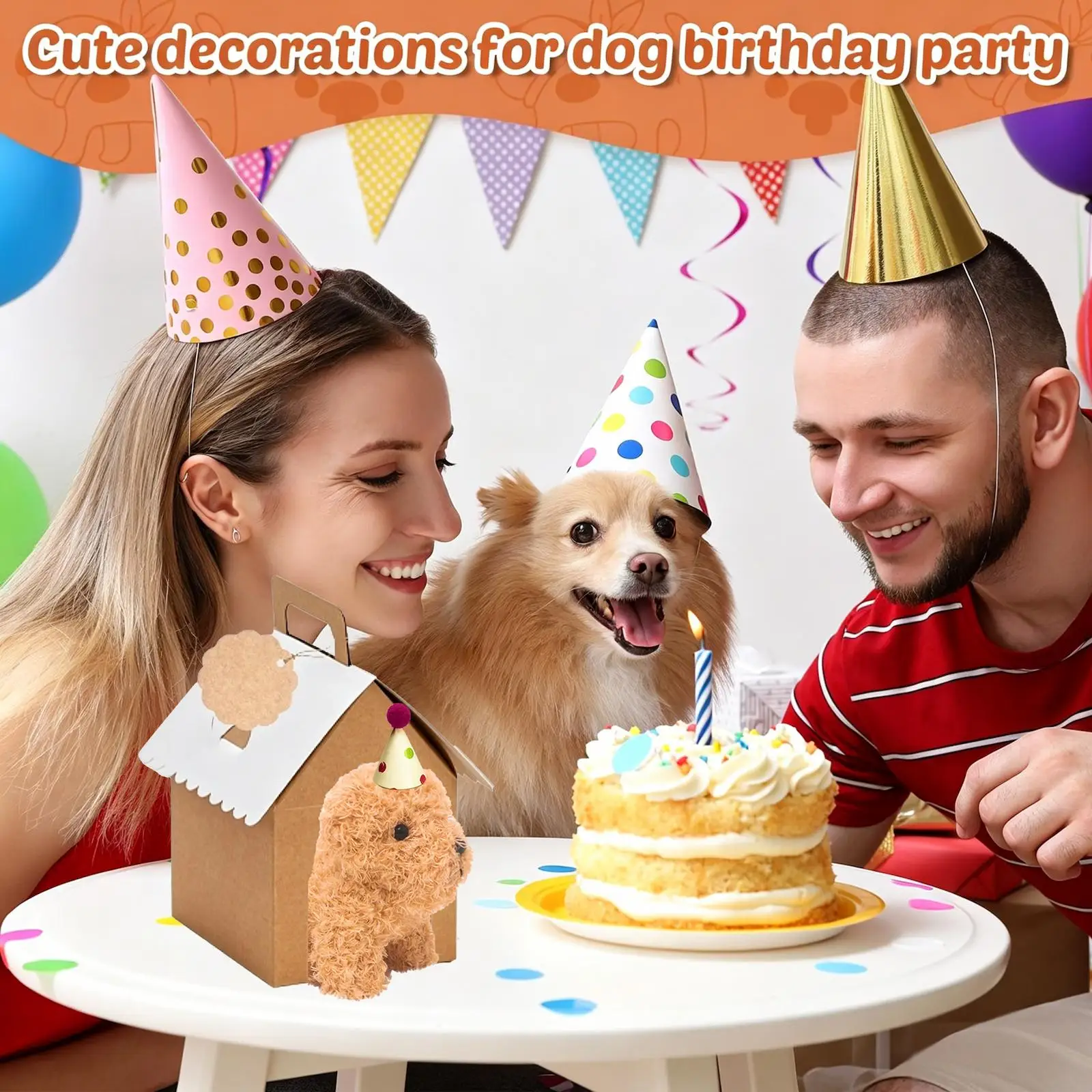 6-36 Pcs 4.7Inch Puppy Stuffed Animals Bulk with Hat Card Paper Boxes Adopt A Puppy Party Favors Kids Stuffed Dogs Birthday Gift - view 3