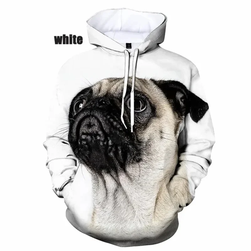 PUG Dog Graphic Hoodies For Men 3D Print Cute Animal Pullovers Sweatshirt Kid Funny Hoodie Top Streetwear Sudaderas Para Hombres