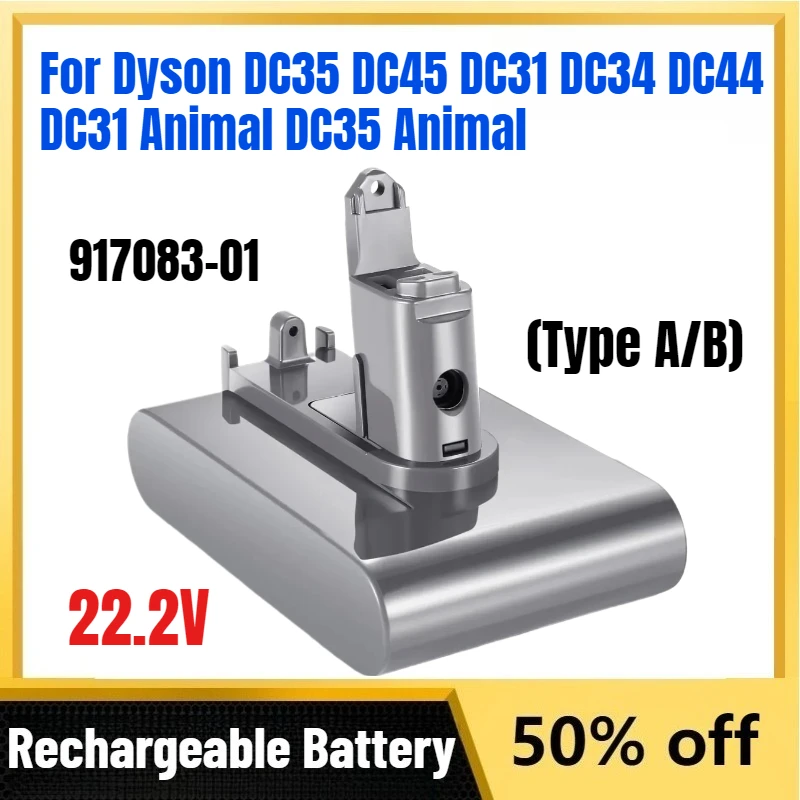 

New 22.2V 917083-01 Vacuum Cleaner Rechargeable Battery for Dyson DC35 DC45 DC31 DC34 DC44 DC31 Animal DC35 Animal (Type A/B)