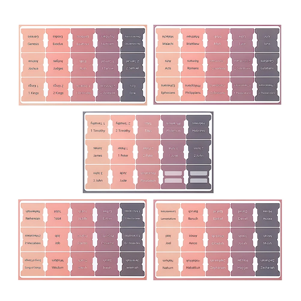 5 Blatt lila Bibel Index Label Aufkleber beschreibbar entfernbar personal isierte selbst klebende Lesezeichen Aufkleber Briefpapier Bibel Studie Tab