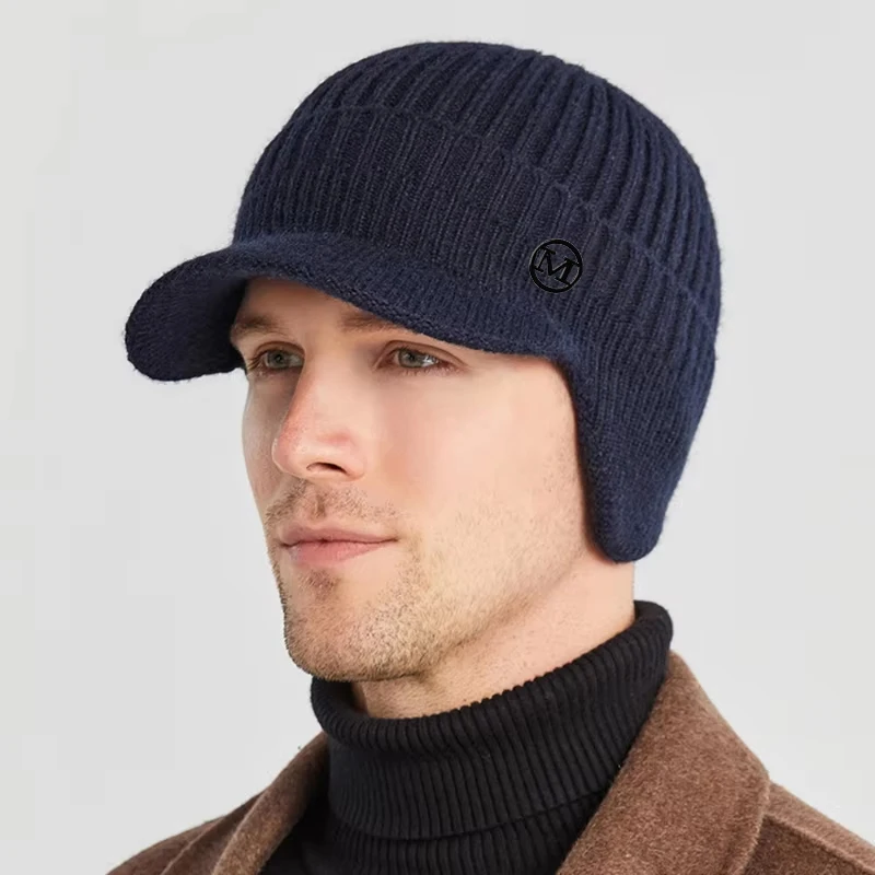 1 Stück Unisex-Winter-Thermütze mit Fleece, winddicht, warm, vielseitig, gestrickt, Skimütze mit Ohrenklappe, geeignet für den täglichen Gebrauch