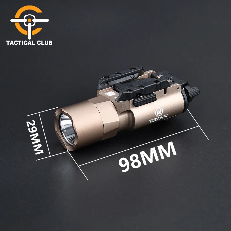 WADSN Tactical X300 Ultra X300U X300V Metal Pistol Flashlight Airsoft Torch AR15 Rifle Gun Scout Light Fit 20mm Picatinny Rail