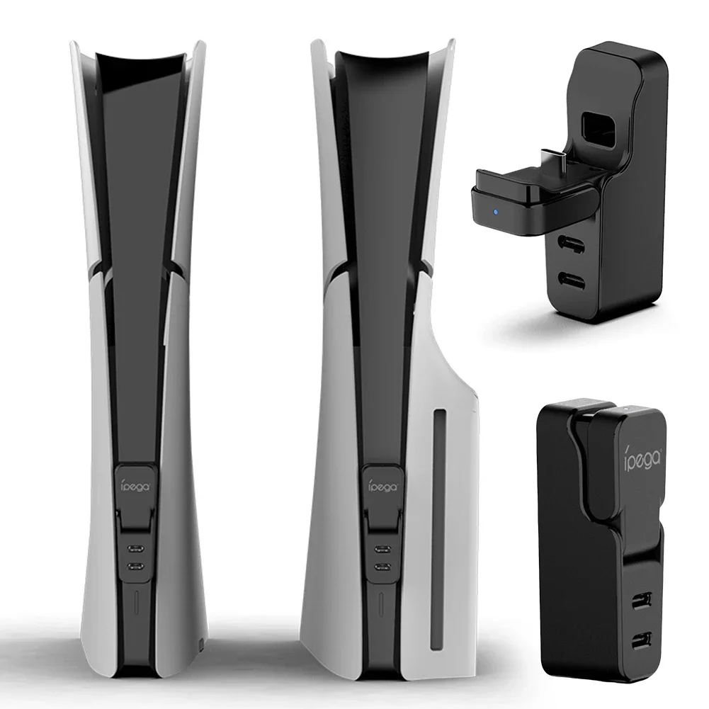 Per PS5 Slim Console Controller caricabatterie Stand accessori di gioco per Playstation 5 PS5 Gamepad caricabatterie Dock con 2 porte USB Tpye C