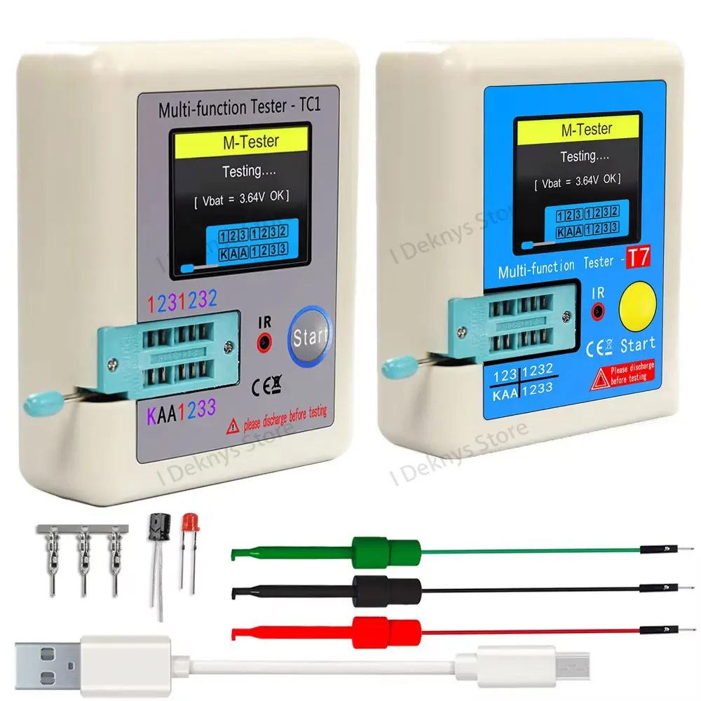 High Quality LCR-C1 LCR-T7 ESR Meter Transistor Tester Diode Triode Capacitance SCR Inductance with Test Tool Kit