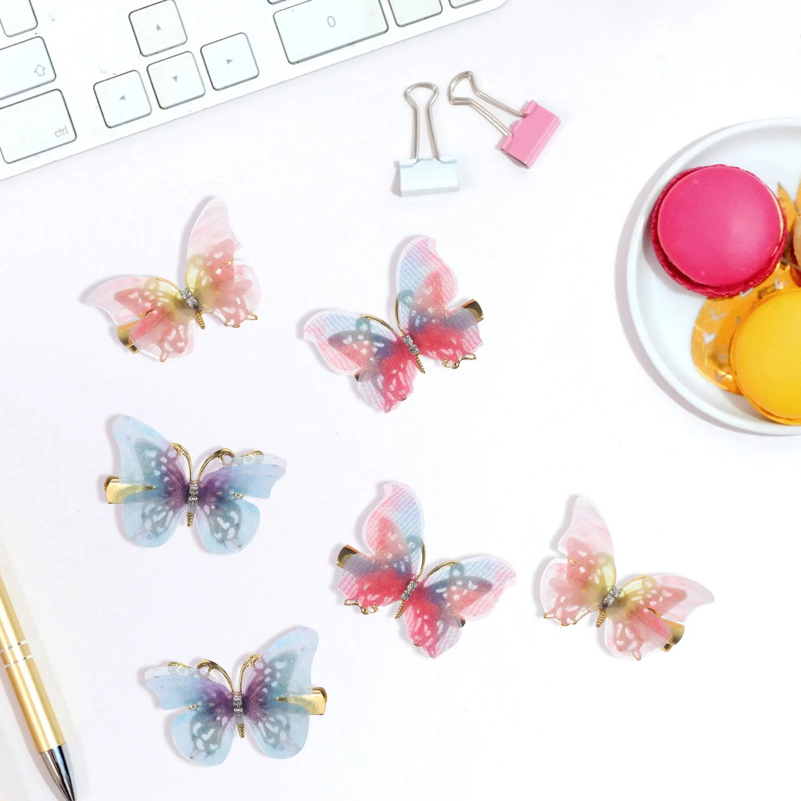 

10 шт., маленькие заколки для волос в форме бабочки, заколки премиум-класса для девочек, модные украшения для волос, аксессуары для дня рождения, детского душа, фестиваля