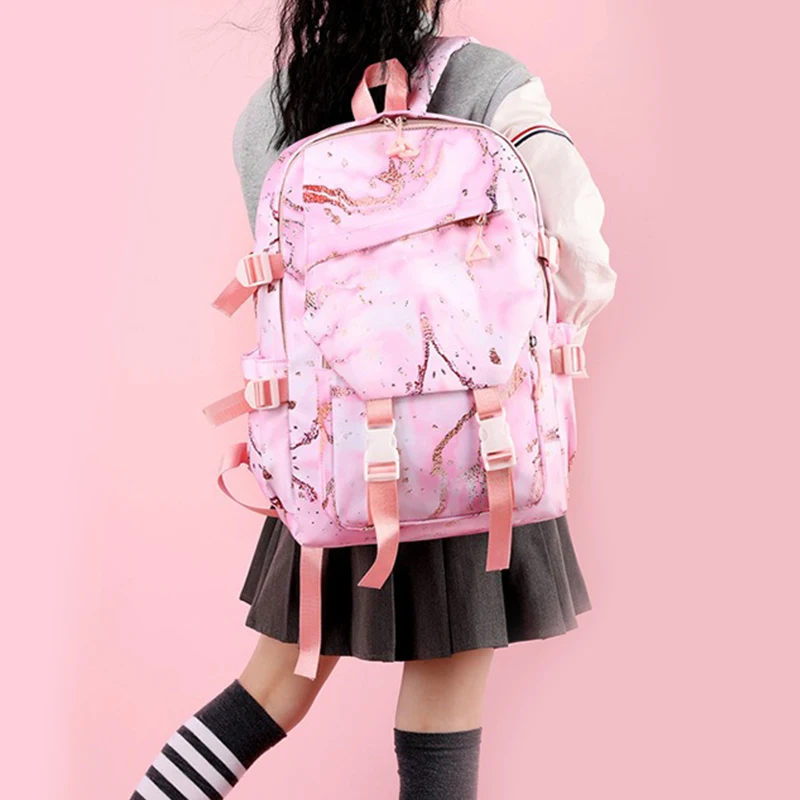 3 個セットステッチピンクバックパックランチバッグリュックサックカラフルなスクールバッグガールボーイ学生ファッションティーンエイジャーランドセルギフトセット