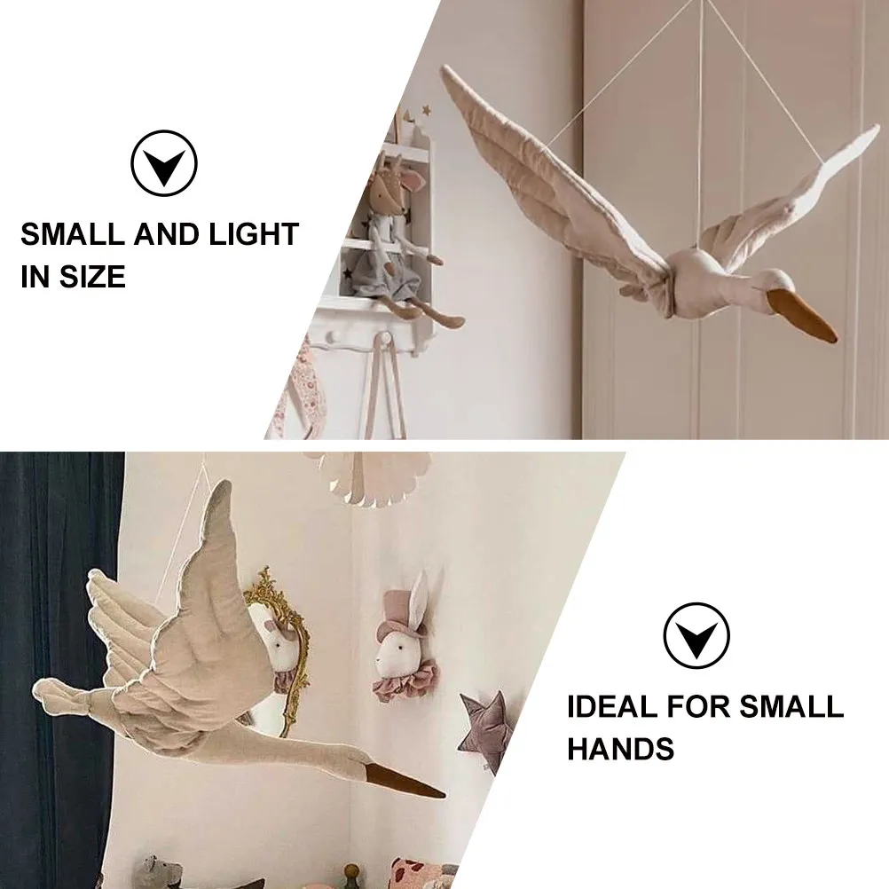 1Pcs Design Baby Activity Pillow Safe Lightweight for Small Hands Indoor Outdoor Use Cognitive Stimulating Swan Fabric