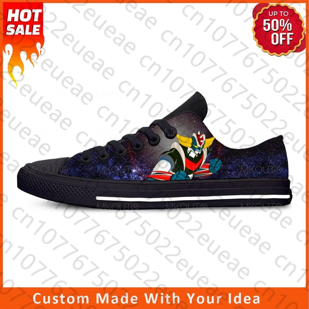 Hot UFO Robot Goldrake Grendizer Anime Gurendaiza Casual Cloth Shoes Low Top Lightweight Breathable 3D Print Men Women Sneakers