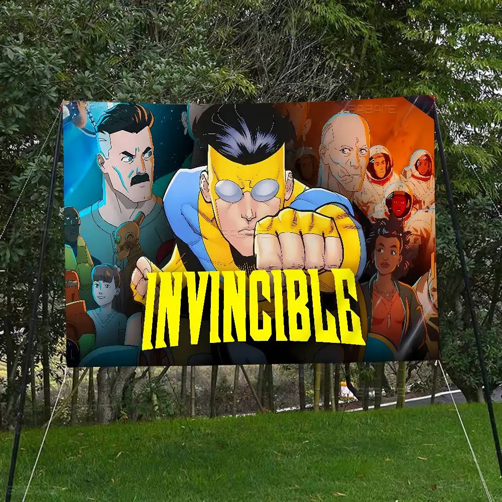 Superhero TV I-Invincible Cartoon Flag Wall Hanging Banner Decoration Household Home Decor