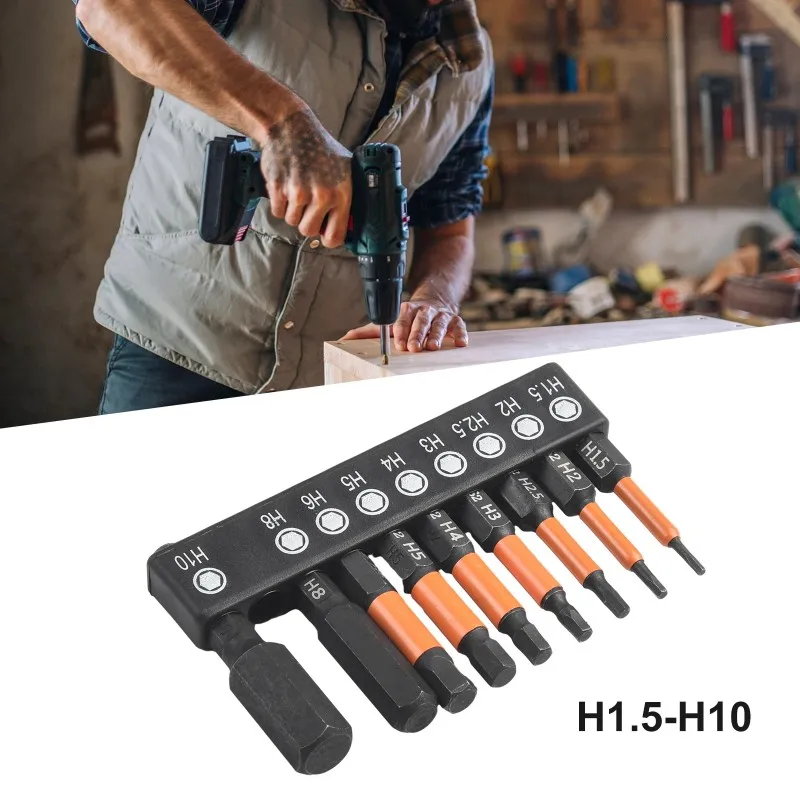 9pcs Magnetic Screwdriver Bit Set With 1/4