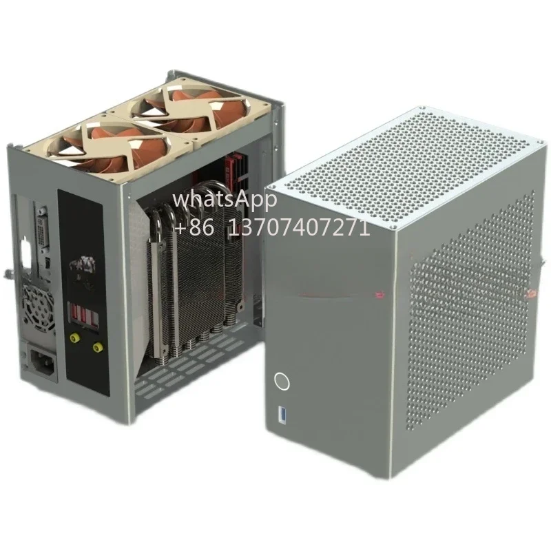 ZS-A4DC/ITX Half Height Knife Card Chassis Version V3  4.3L Volume All Aluminum 1U