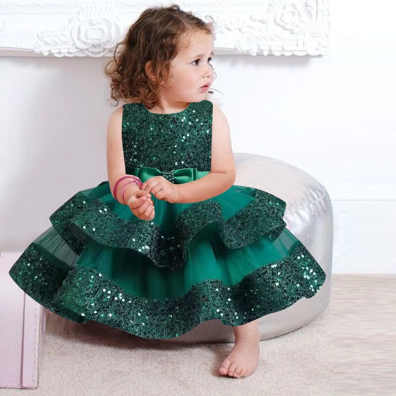 Vestido de encaje con flores para bebé, ropa de bautizo para recién nacidos, disfraz de Fiesta infantil de princesa para primer año, novedad