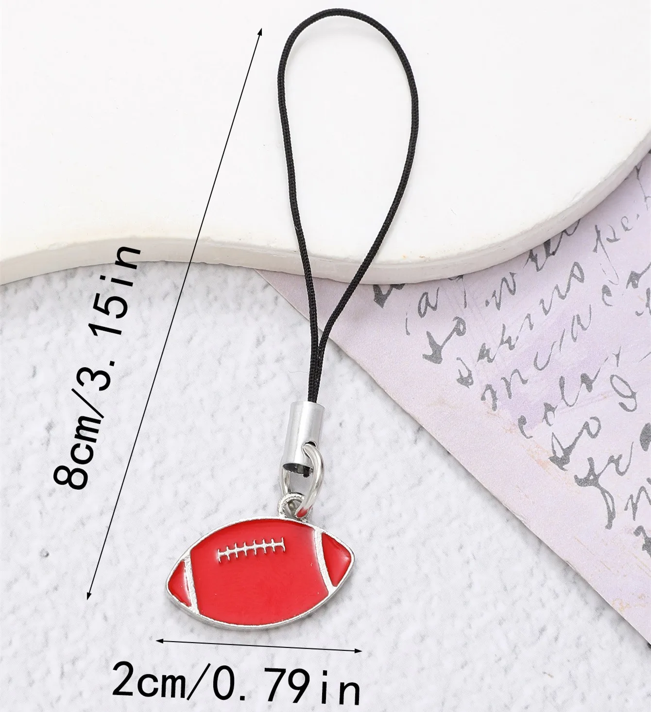 Creative Ball Mobile Phone Chain Basketball Soccer Pendant Keychain Phone Chain New Fashion Sports Keyring Car Hangings 2024