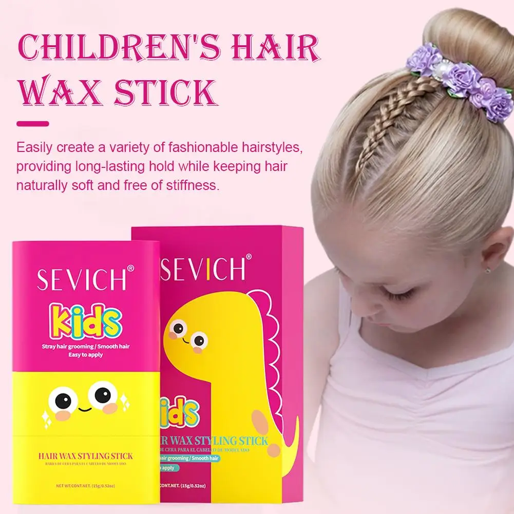 Gel para peinar el cabello para niños, arreglo para el cabello roto, barra de cera antiencrespamiento, acabado, cuidado del cabello, crema trenzada, Gel para el cabello X5O4