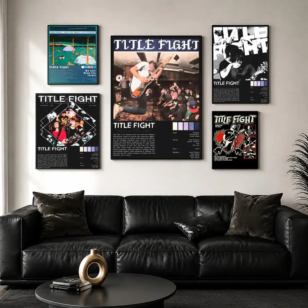 BAnd T-title Fight Painting Calligraphy Wall Art Canvas Poster Premium Home Decor Print for Living Room Bedroom
