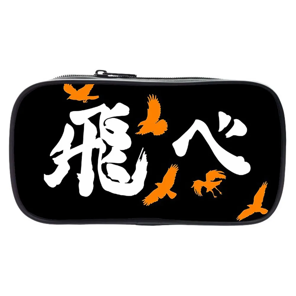 Japan Anime Haikyuu Large Capacity Pencil Books Case Fashion Style Stationery Storage School Pen Box Bag Makeup Bag Kid Gift