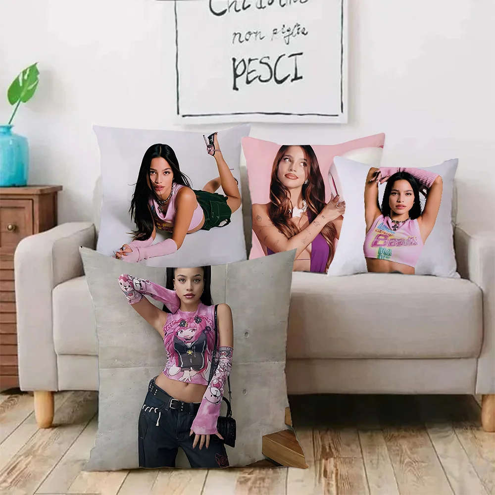 Pillow Covers E-Emilias Singer M-Mernes Sofa Decorative Home Double-sided Printing Short Plush Cute Cushion Cover