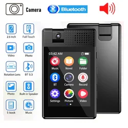 180° Rotating Camera Lens Mp4 Player Bluetooth Touch Screen 8GB Mp3 Player With Speaker Sound Voice Recorder Hifi Music Centre