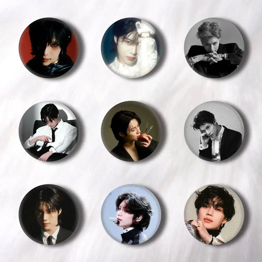 Actor L-Lee T-Taemin Creative Round Button Badges Cute Pin Brooch for Backpack Clothes Lapel Jewelry Accessories Friends Gift