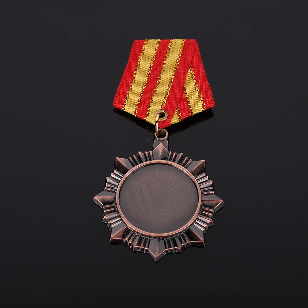 5cm Gold/Silver/Bronze Medal Sports Rewards with Neck Ribbon Students Rewards Metal Winner Medals for Talent Show Party Race