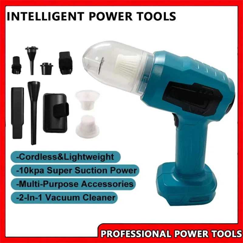 Fit Makita Cordless Mini Car Vacuum Cleaner Handheld Rechargeable Multifunction Dust Collect 18V Battery Power Tools