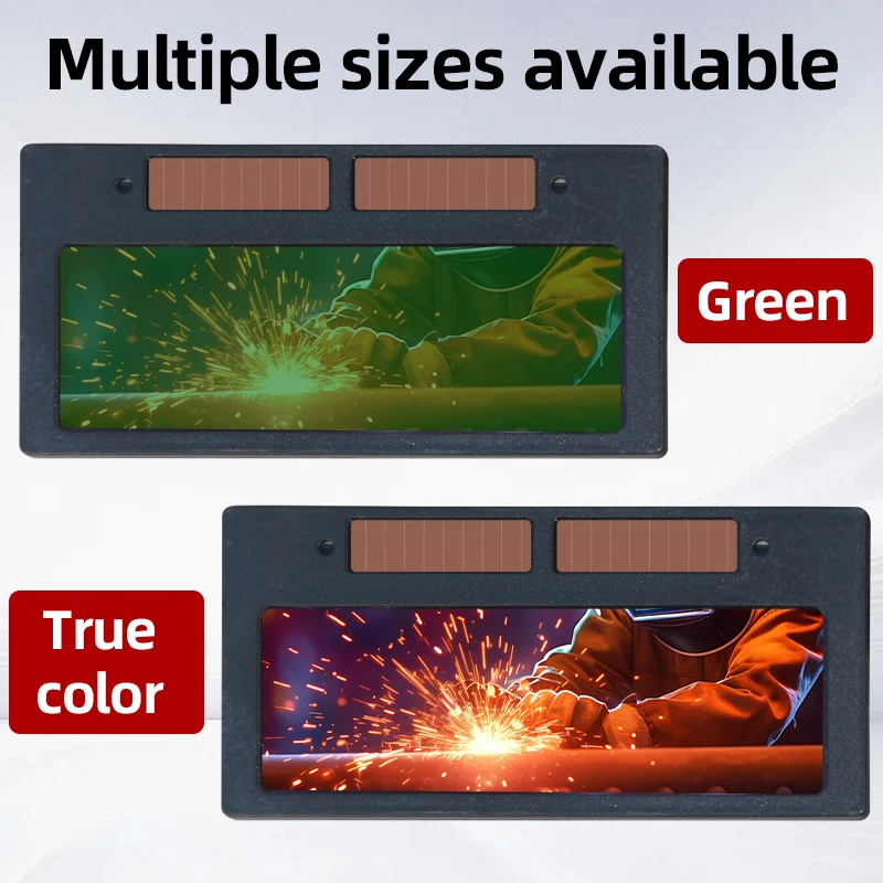 Máscara de soldagem de cor verdadeira com escurecimento automático solar, capacete de proteção de arco para máquina de solda