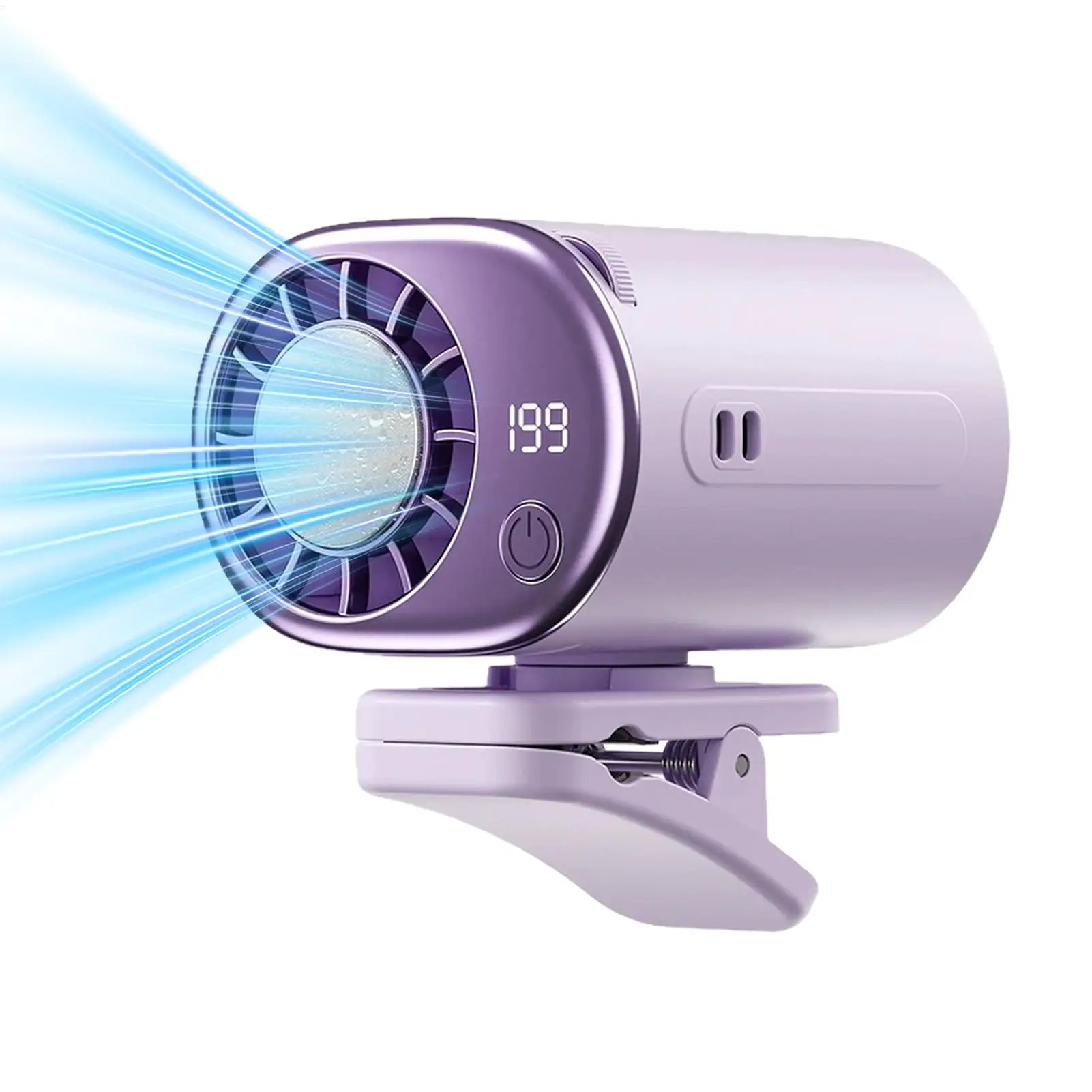 

Персональный вентилятор с клипсой, 199 скоростей, регулируемый, со светодиодной подсветкой, для автомобиля, грузовика, седана, фургона, кемпинга, активного отдыха