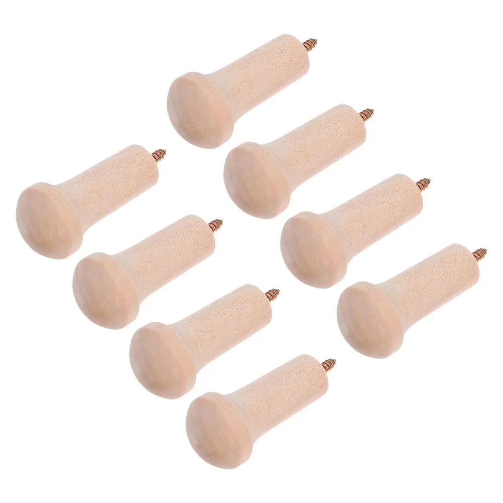 

8Pcs Wooden Wall Hooks Unfinished Wood Door Coat Hooks Heavy Duty Hat Towel Bag Rack Rustic Design Unfinished Wood Shaker Pegs