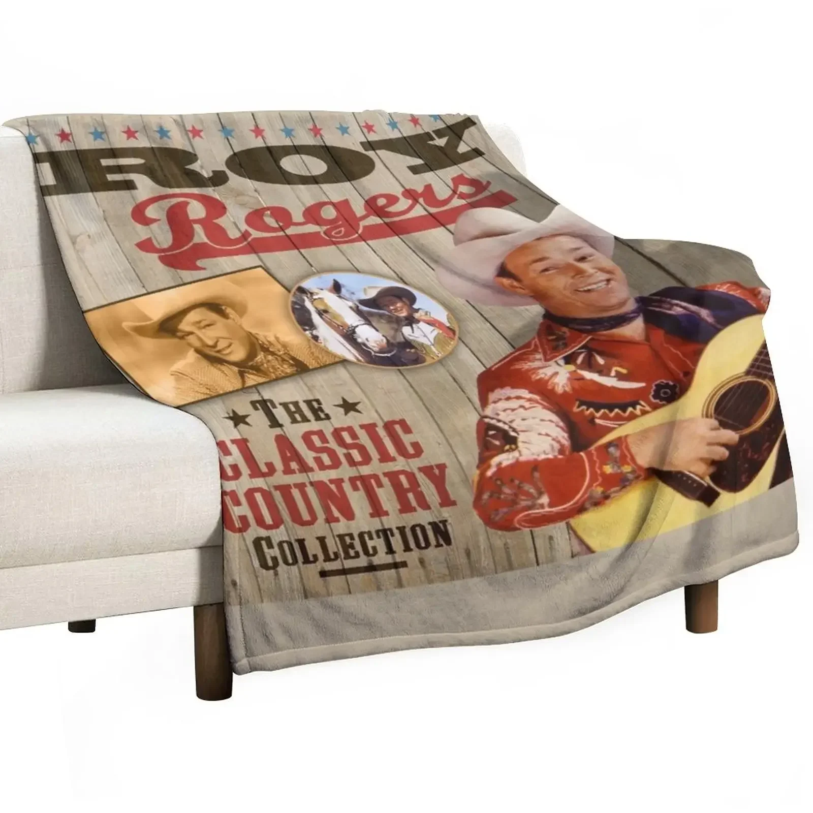 

Roy Rogers – The Classic Country Collection Throw Blanket Plaid on the sofa Decorative Sofas Personalized Gift Blankets