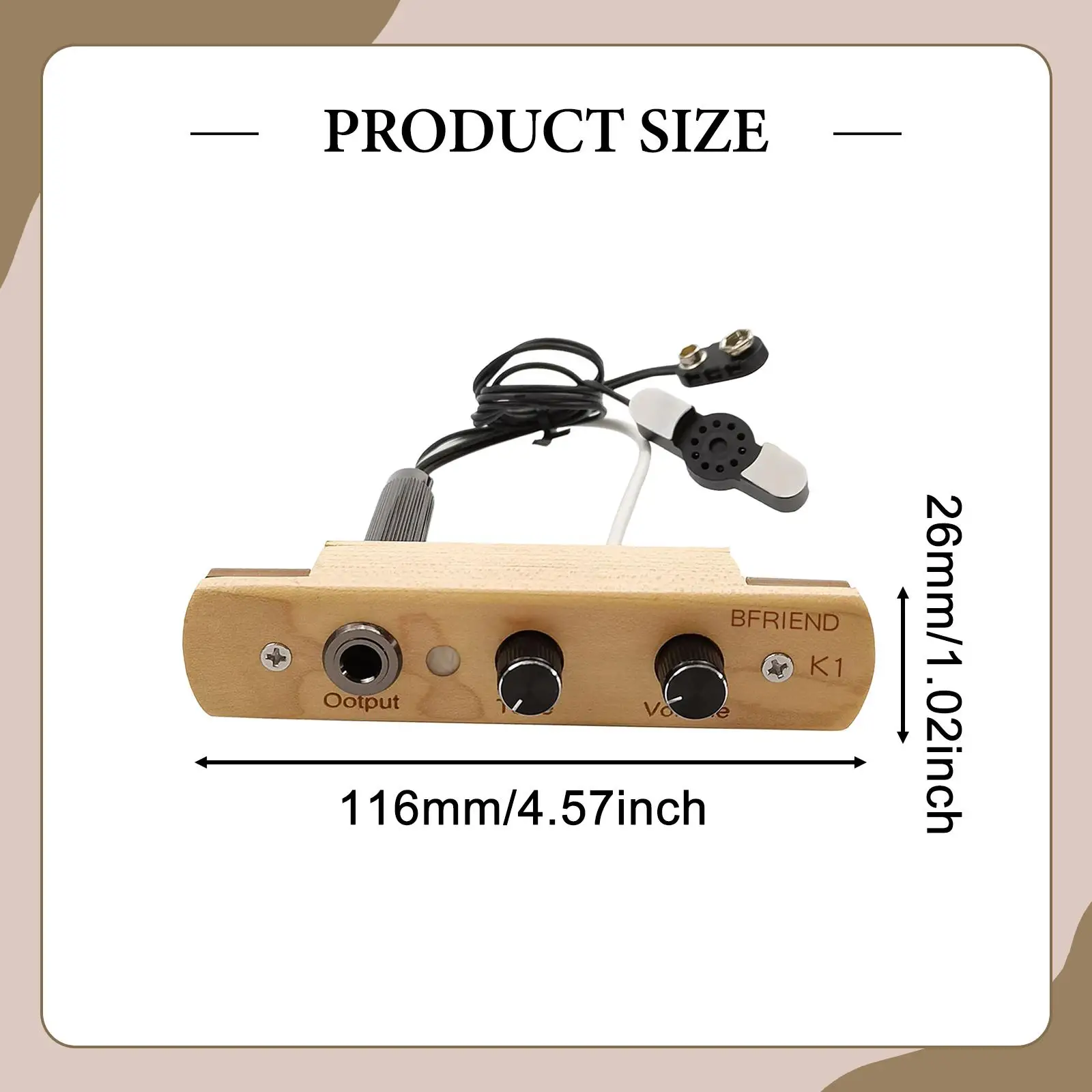 Drum Sound Hole Pickup Drum Pickup High Performance Replacement Accessories Percussion Instruments Part for Live
