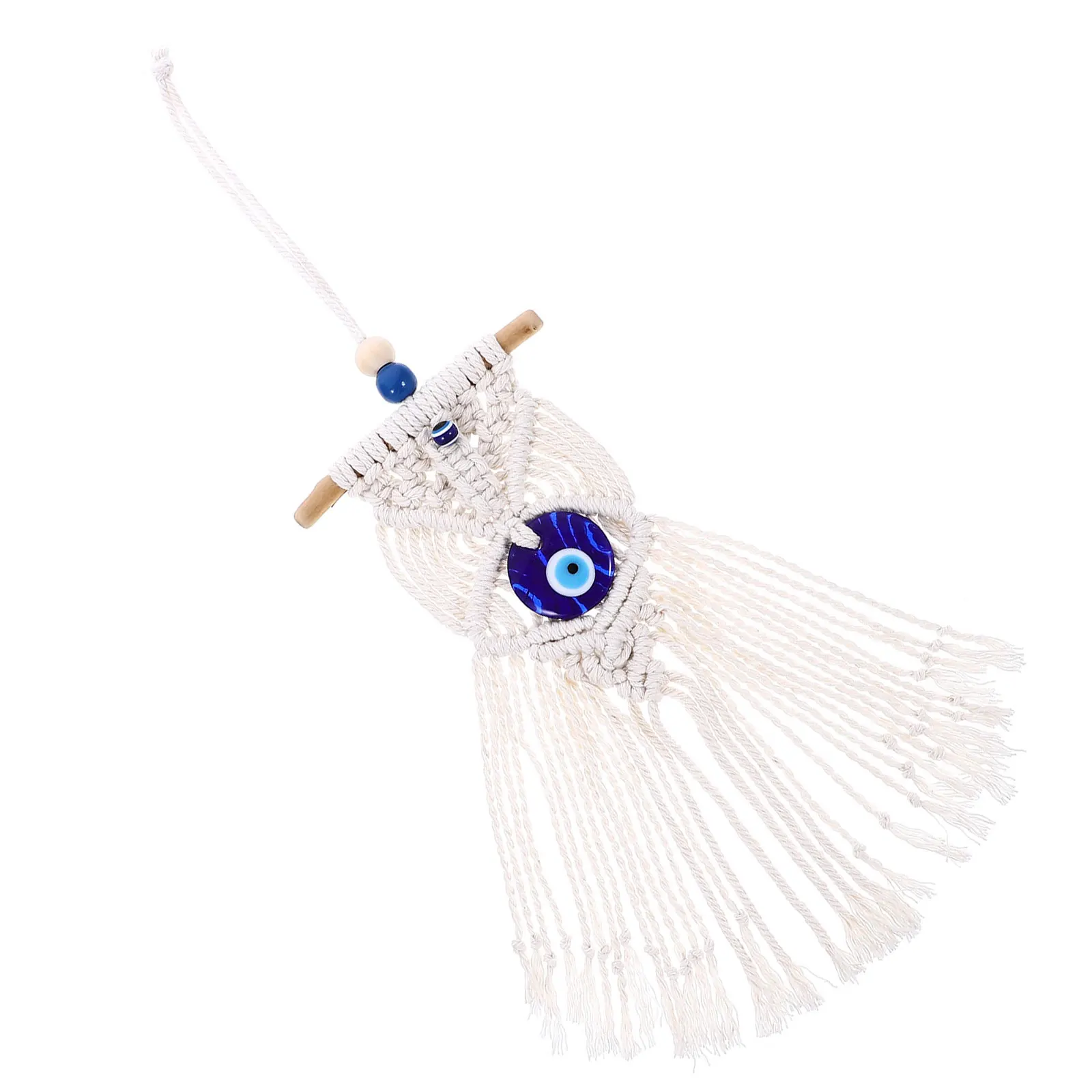 

's Eye Tapestry Handmade Macrame Wall Decor Woven Tassel Cotton Rope Hanging Pendant Home Bedroom Decoration Gift