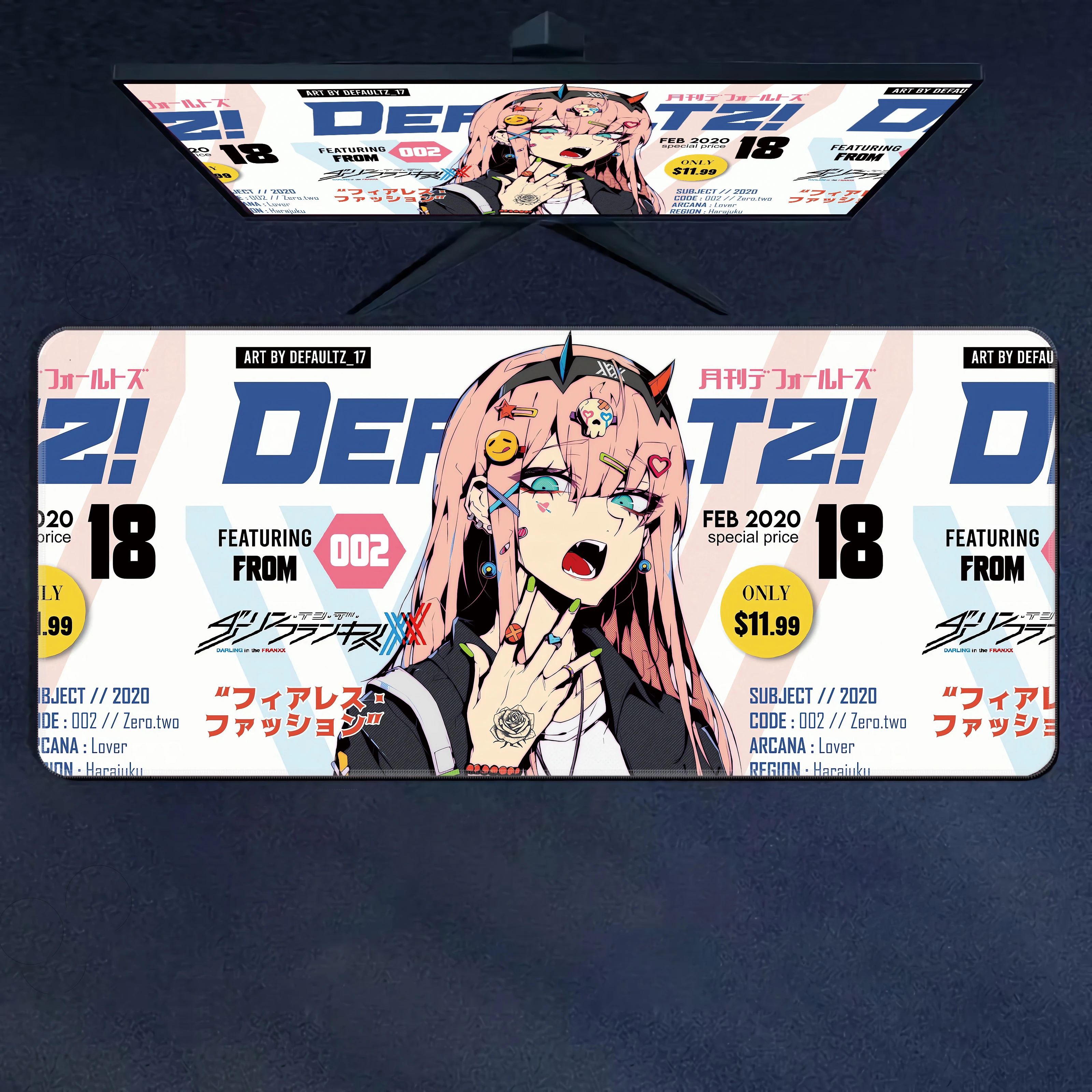 

Anime Pink Hair Girl Rubber Diy Desk Bureaumat Mouse Pad Pc Kast Pad Gamer Toetsenbord Anti-Slip E-Sports Tablemat