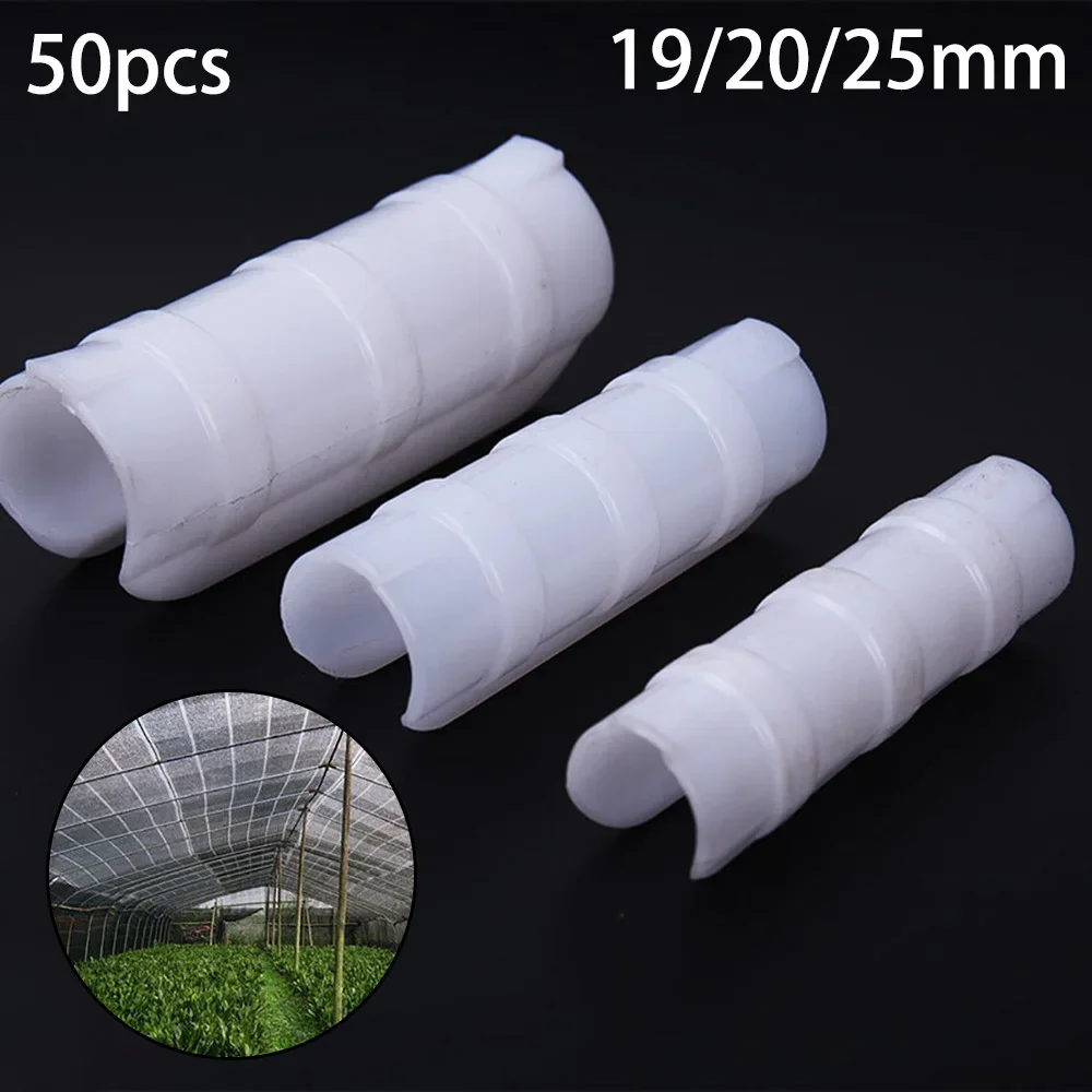 

50Pcs 20/25mm Plastic Film Buckle Clip Greenhouse Snap Clamps Film Buckle Clamps Plastic Pipe Clamps Gardening Supplies