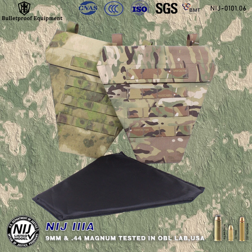 Tactical Vest, Groin Protector, Insert Plate, Ruins Camouflage, Universal Molle Tactical Gear, Nylon Under-Hanging Kangaroo Bag