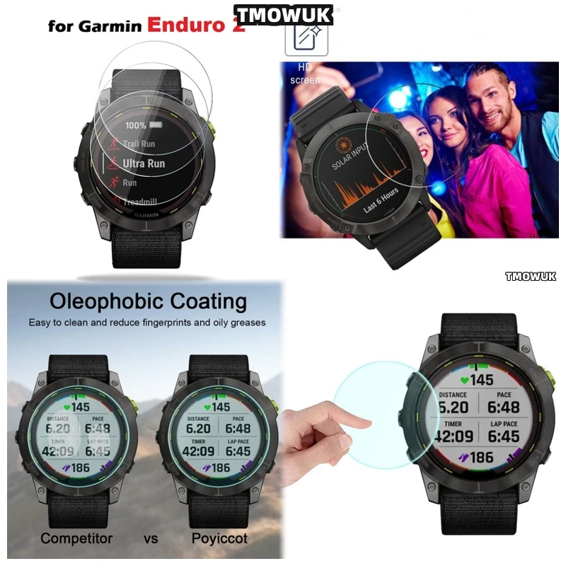 

For Garmin Enduro 2 3 Enduro2 Enduro3 Anti - Scratch HD Clear Tempered Glass Film Watch Screen Protector